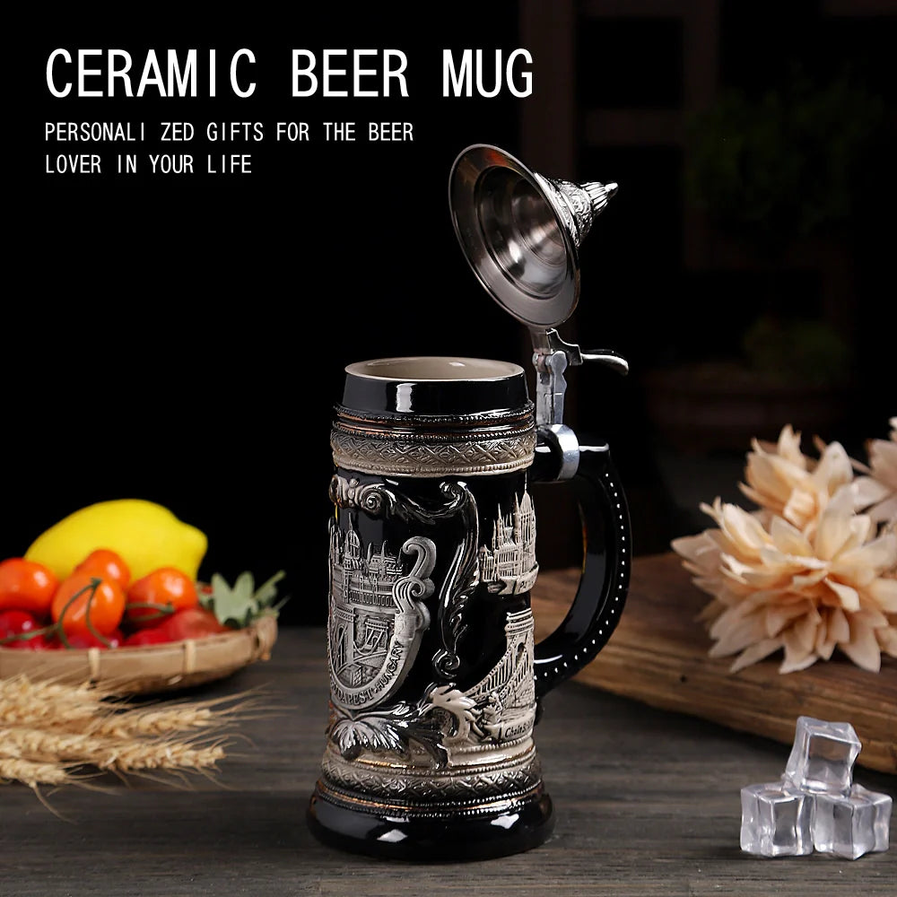 German Beer Stein Mug Gerz A48