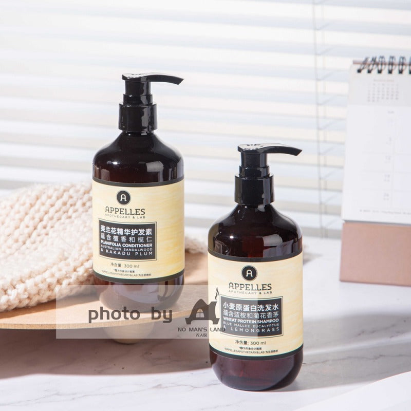 two bottles of APPELLES shampoo and conditioner 300ml.