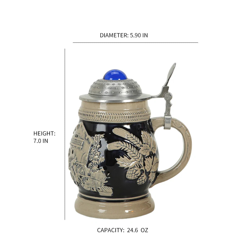 German Beer Stein Mug Gerz A56