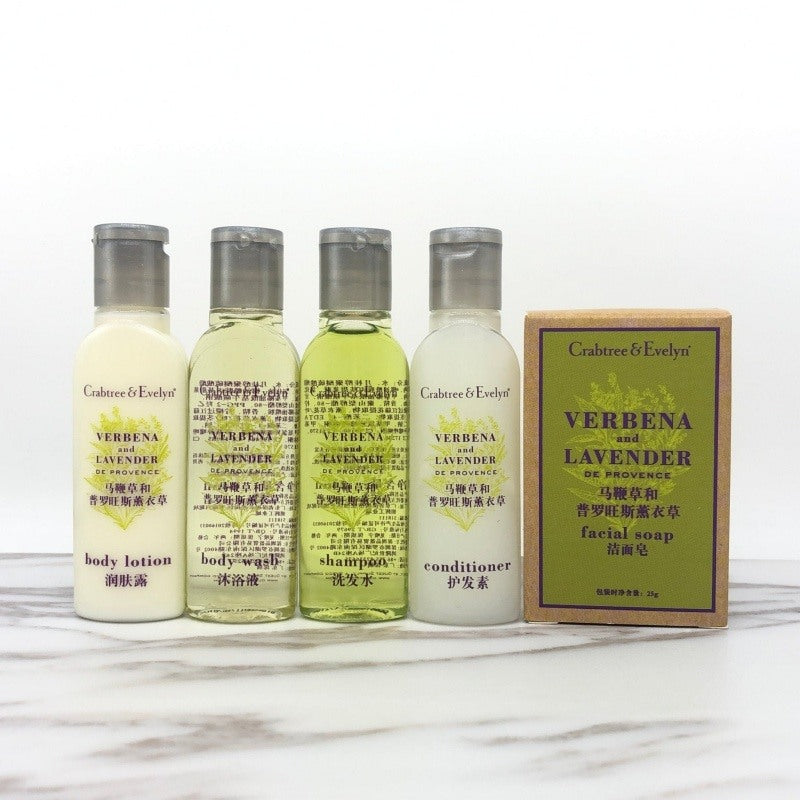 Hilton Crabtree and Evelyn Shampoo & Shower Gel & Conditioner & Body Lotion 24ML