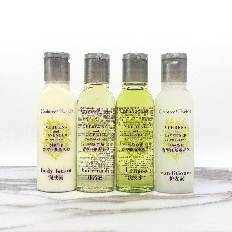 Hilton Crabtree and Evelyn Shampoo & Shower Gel & Conditioner & Body Lotion 24ML