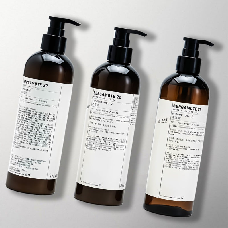 Park Hyatt shampoo and conditioner and shower gel LELABO BERGAMOTE 22 toiletries 3 per bundle