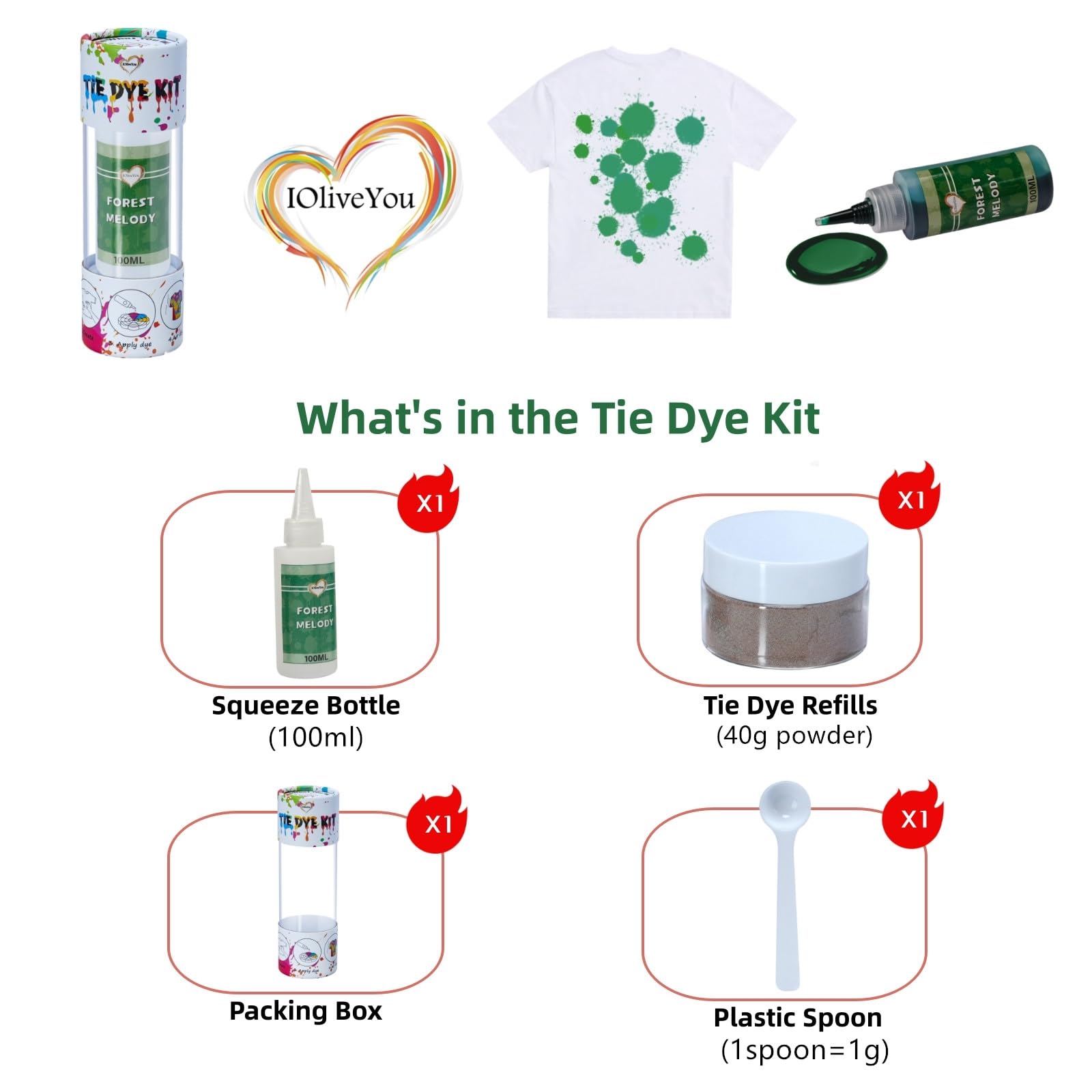 IOliveYou® Tie Dye Powder Refills - 12 Colors