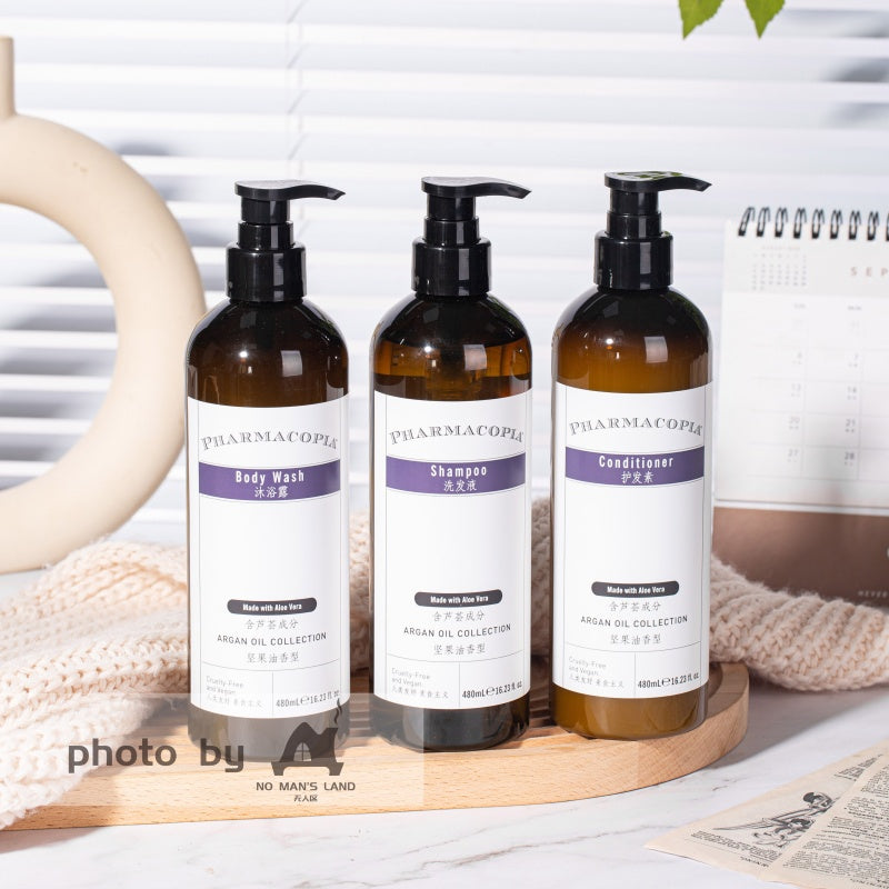 PHARMACOPIA Shampoo & Conditioner & Body Wash 480ML