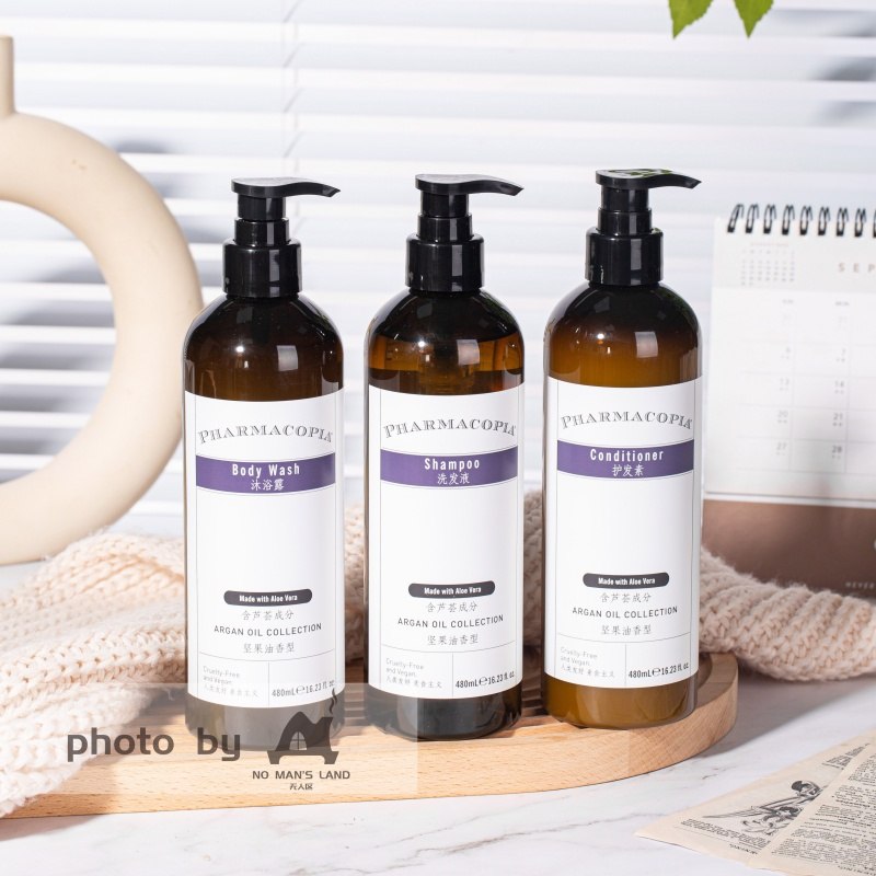 PHARMACOPIA Shampoo & Spülung & Duschgel 480ML