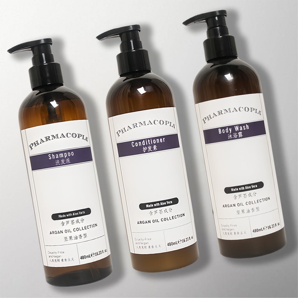 PHARMACOPIA Shampoo Conditioner Body Wash for Hyatt Hotel Toiletries.