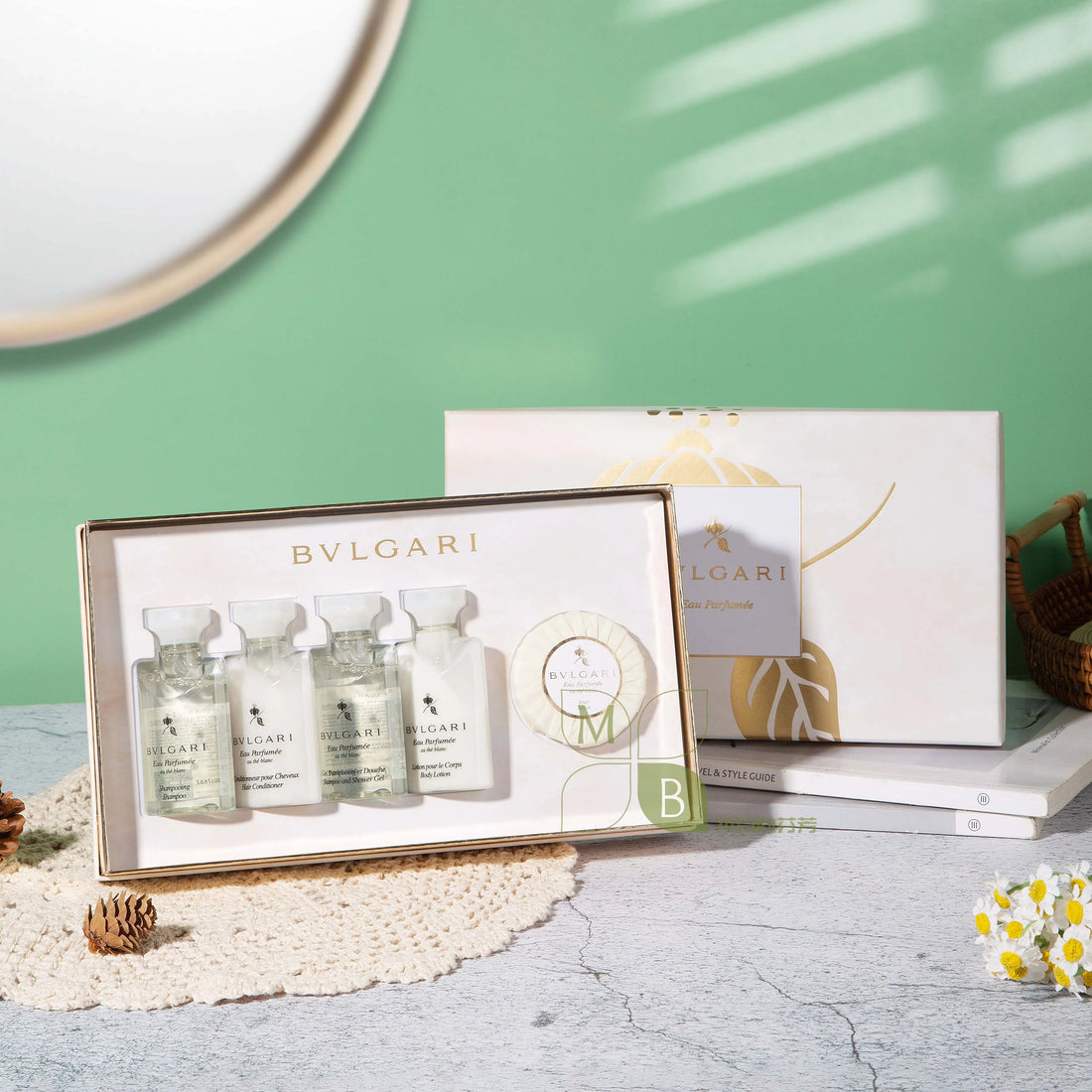 BVLGARI Hair &amp; Body Set White Tea (40ML Each)