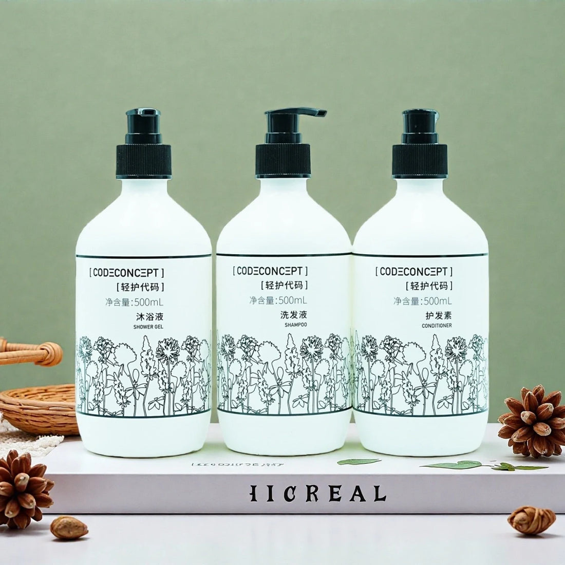 CODE CONCEPT Shampooing ou Gel Douche ou Après-shampooing ou Savon Liquide 500ML