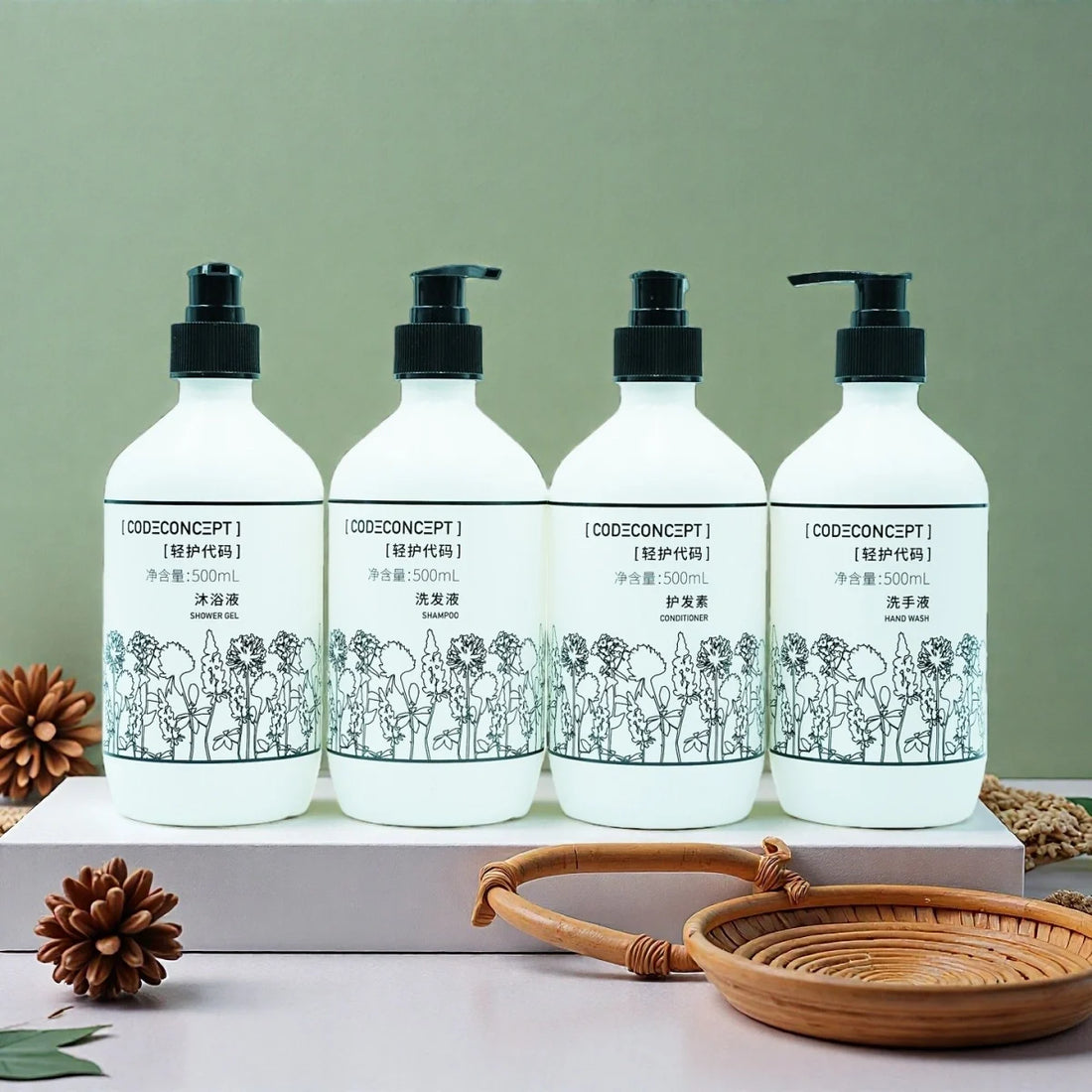 CODE CONCEPT Shampooing ou Gel Douche ou Après-shampooing ou Savon Liquide 500ML