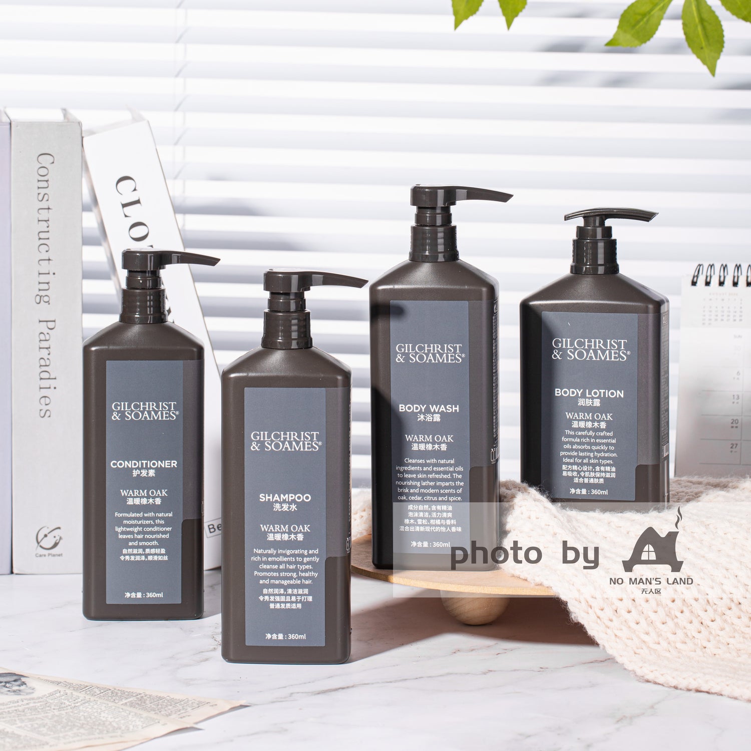 GILCHRIST &amp; SOAMES Shampoing &amp; Gel douche &amp; Conditionneur &amp; Lotion pour le corps 360 ML