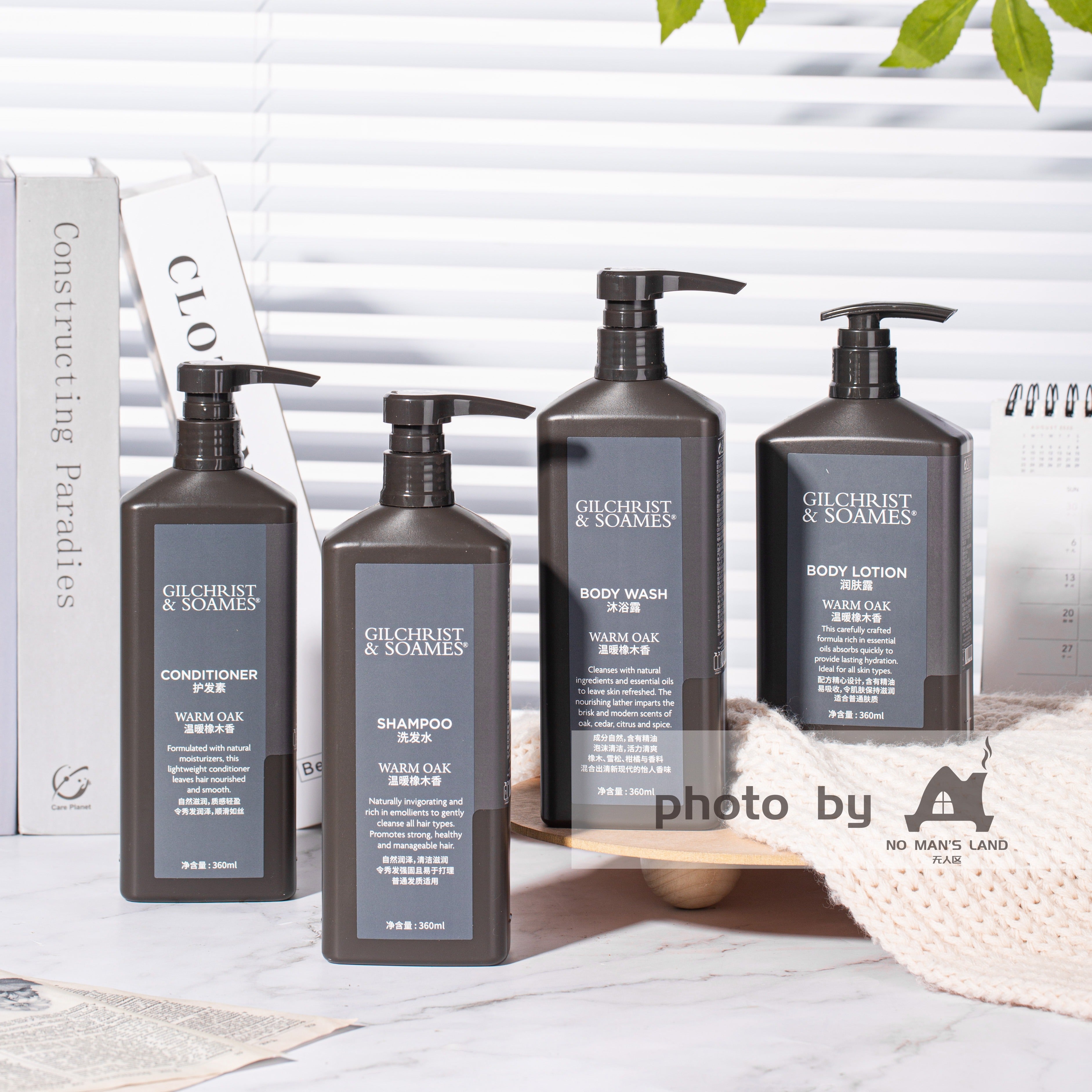 GILCHRIST &amp; SOAMES Shampoing &amp; Gel douche &amp; Conditionneur &amp; Lotion pour le corps 360 ML