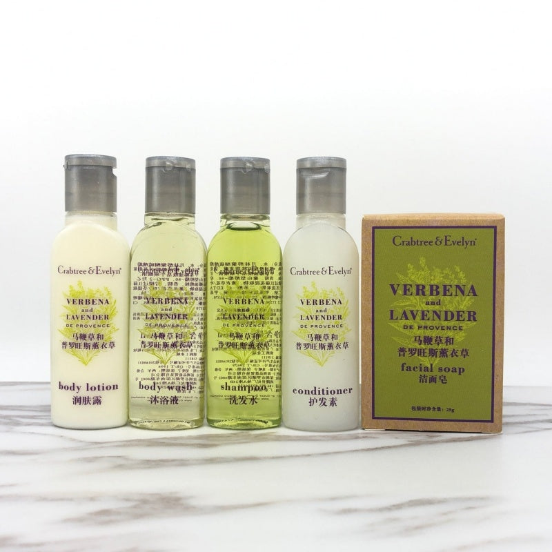 Hilton Crabtree and Evelyn Shampoo & Shower Gel & Conditioner & Body Lotion 24ML