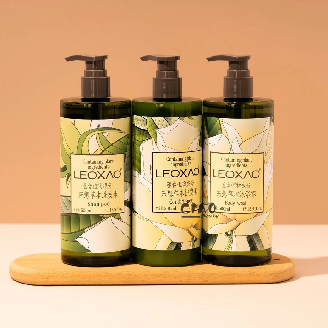 LEOXAO Shampoo &amp; Conditioner &amp; Body Lotion &amp; Shower Gel 500ML