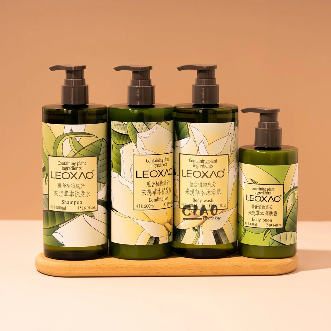 LEOXAO Shampoo &amp; Conditioner &amp; Body Lotion &amp; Shower Gel 500ML