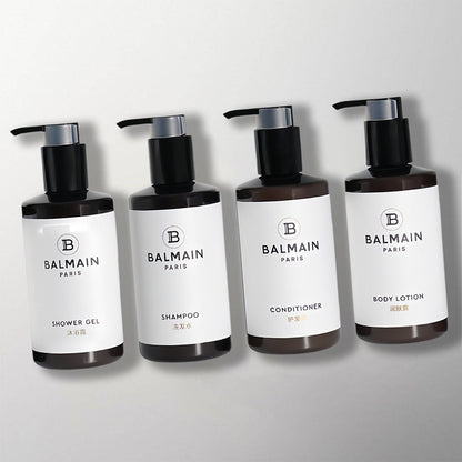 BALMAIN Shampoo Conditioner Shower Gel Body Lotion for Grand Hyatt Hotel toiletries.