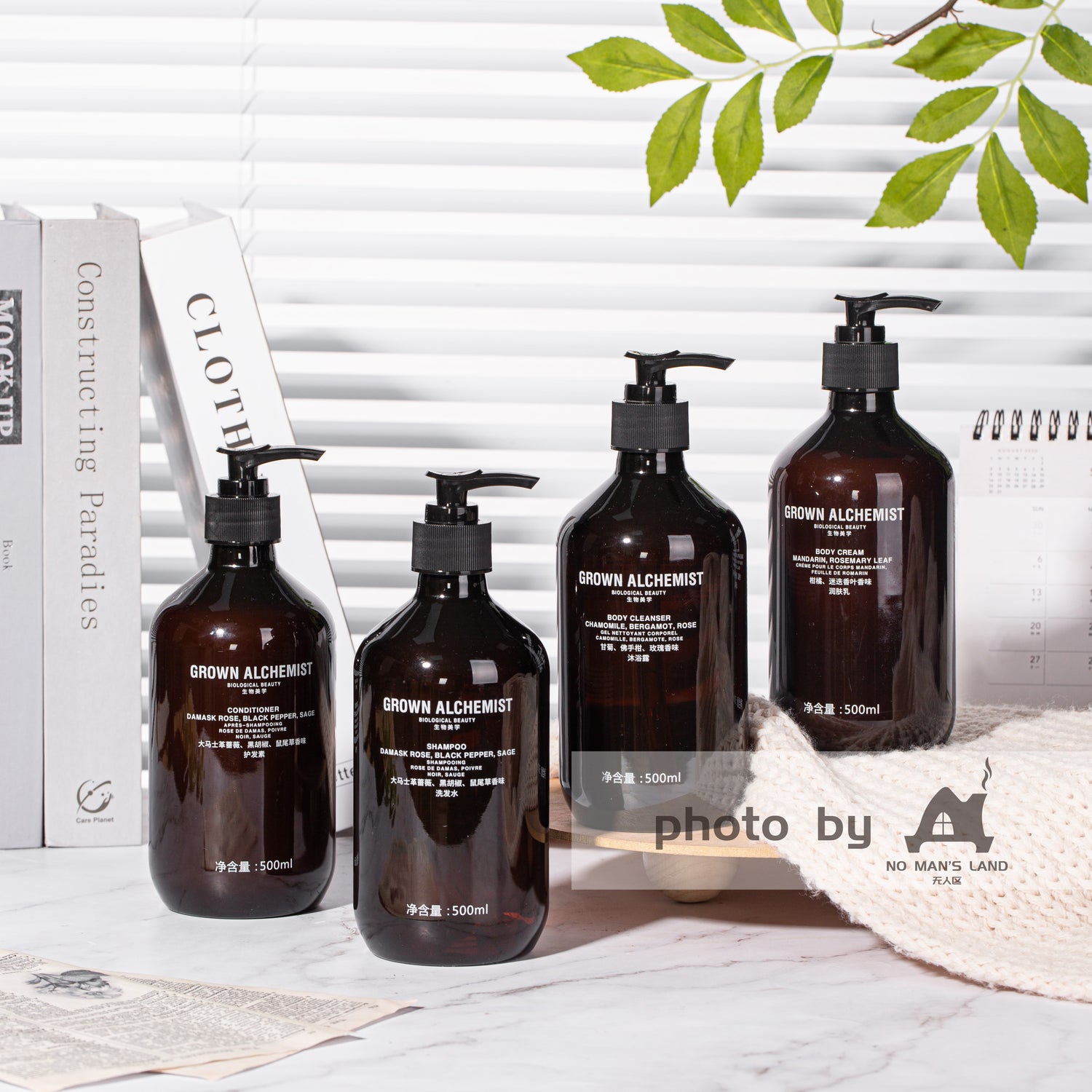 Grown Alchemist Shampooing &amp; Conditionneur &amp; Gel douche  &amp; Lotion pour le corps 500 ml