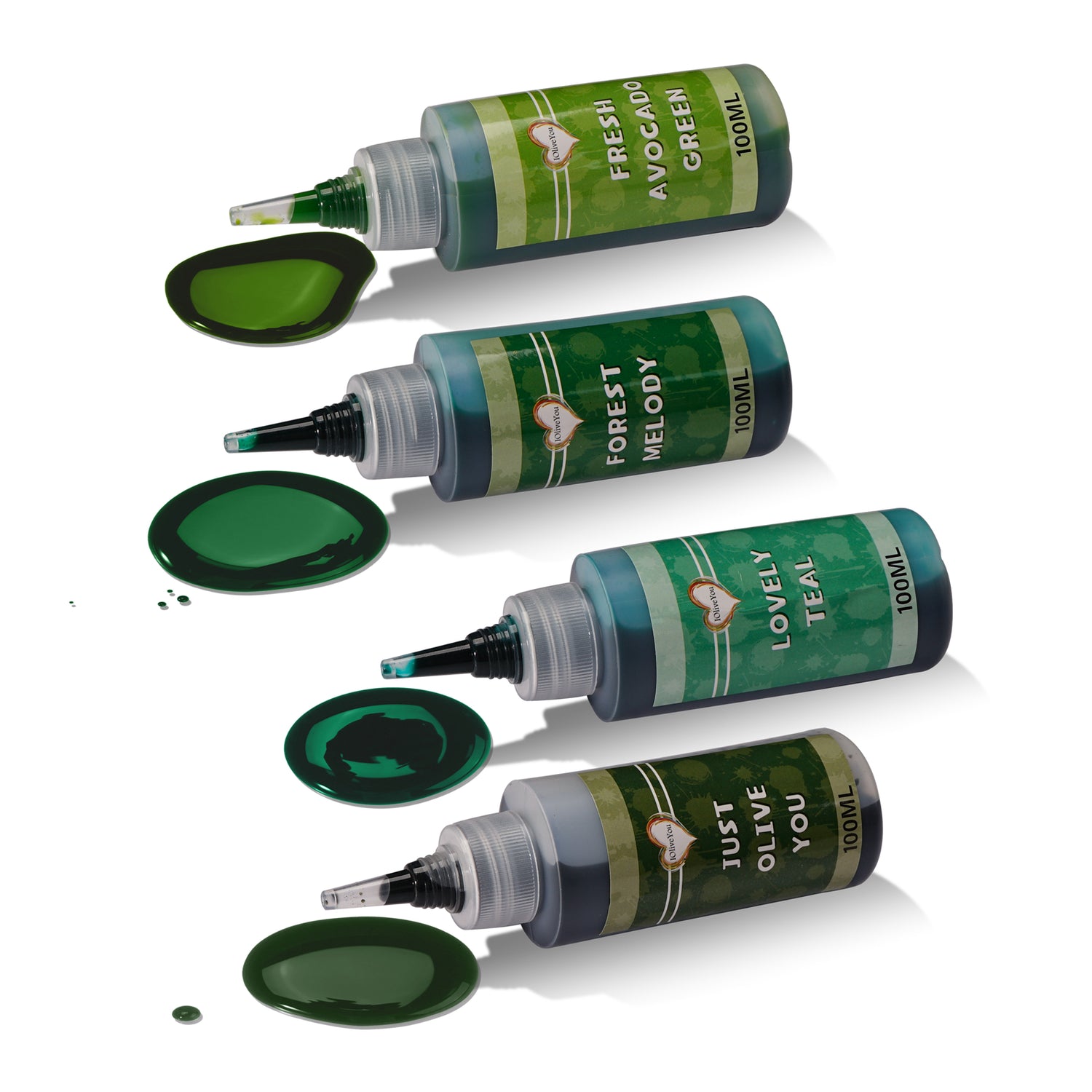 Olive, Teal & Green Tie Dye Colors in Fancy Plants Greens Tie Dye Kit (Tye Dye F